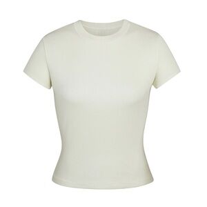 SKIMS Ribbed Tee In Bone